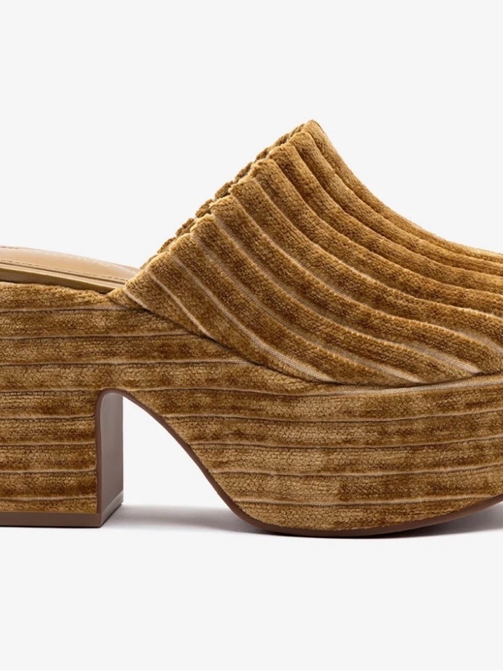 Larroude Latte Velvet Clogs - Picture 11 of 12